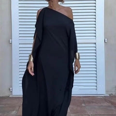 Off Shoulder Hollow Robe Dresses