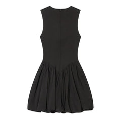 Black Sleeveless Fit & Flare Mini Dresses