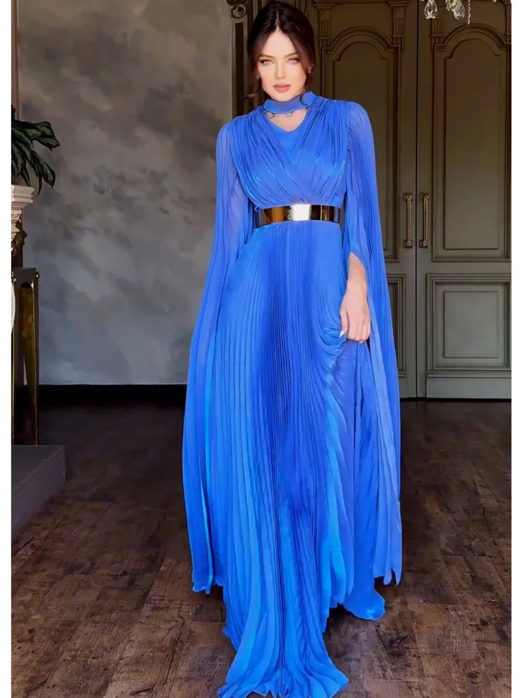 Elegant V-neck Long Sleeved Dresses