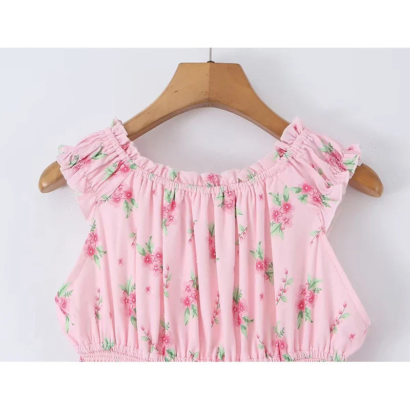 Pretty Girls Floral Print Midi Dresses