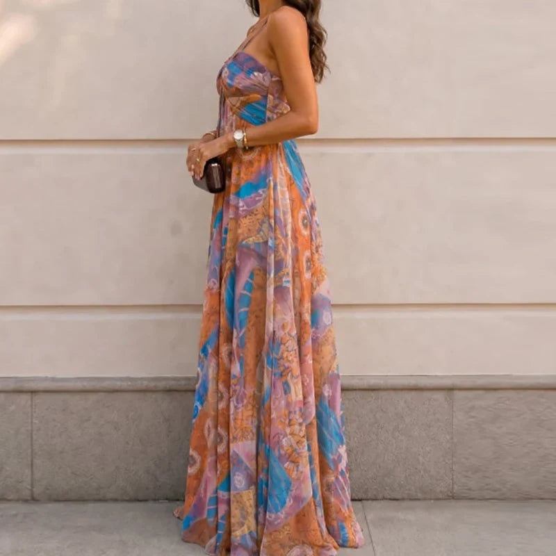 Bohemian Style Camisole Summer Long Dresses