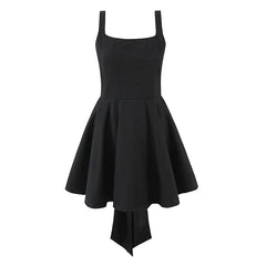 Sexy Backless Sling Red Big Bow Dresses