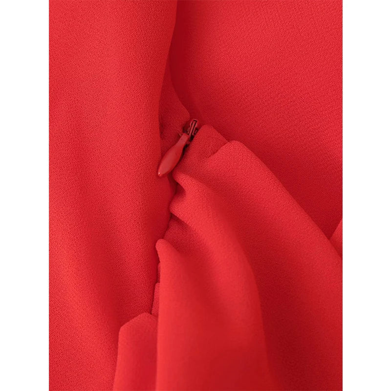 Sexy Backless Red Halter Neck Maxi Dresses
