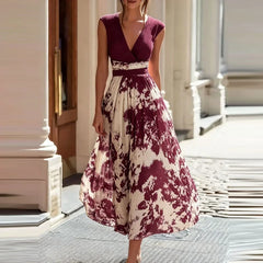 Ladies Elegant Cocktail Party Dresses Sexy V Neck Sleeveless Slim Fit Commuter Dresses
