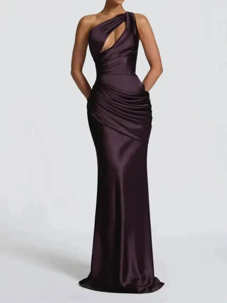 Summer Slant Collar Sleeveless Backless Dresses