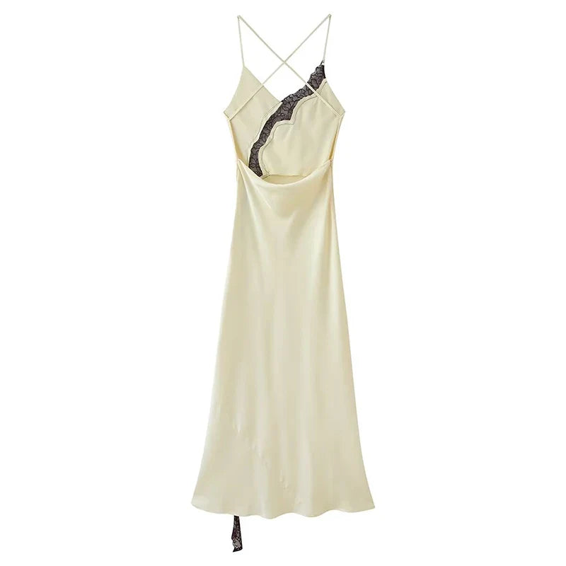 Summer Satin Slip Maxi Dresses