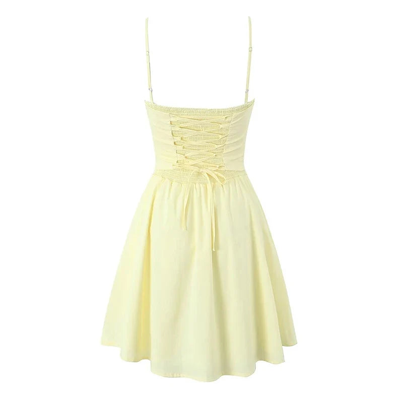 Sexy Elegant Fishbone Waist Shaping Sling Mini Dresses