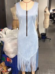 Western Style Cowgirl Slim-fit Sleeveless Dresses