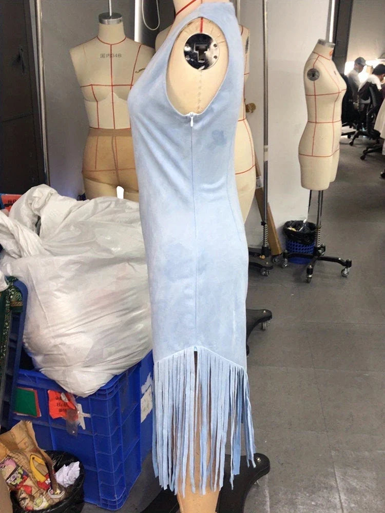 Western Style Cowgirl Slim-fit Sleeveless Dresses