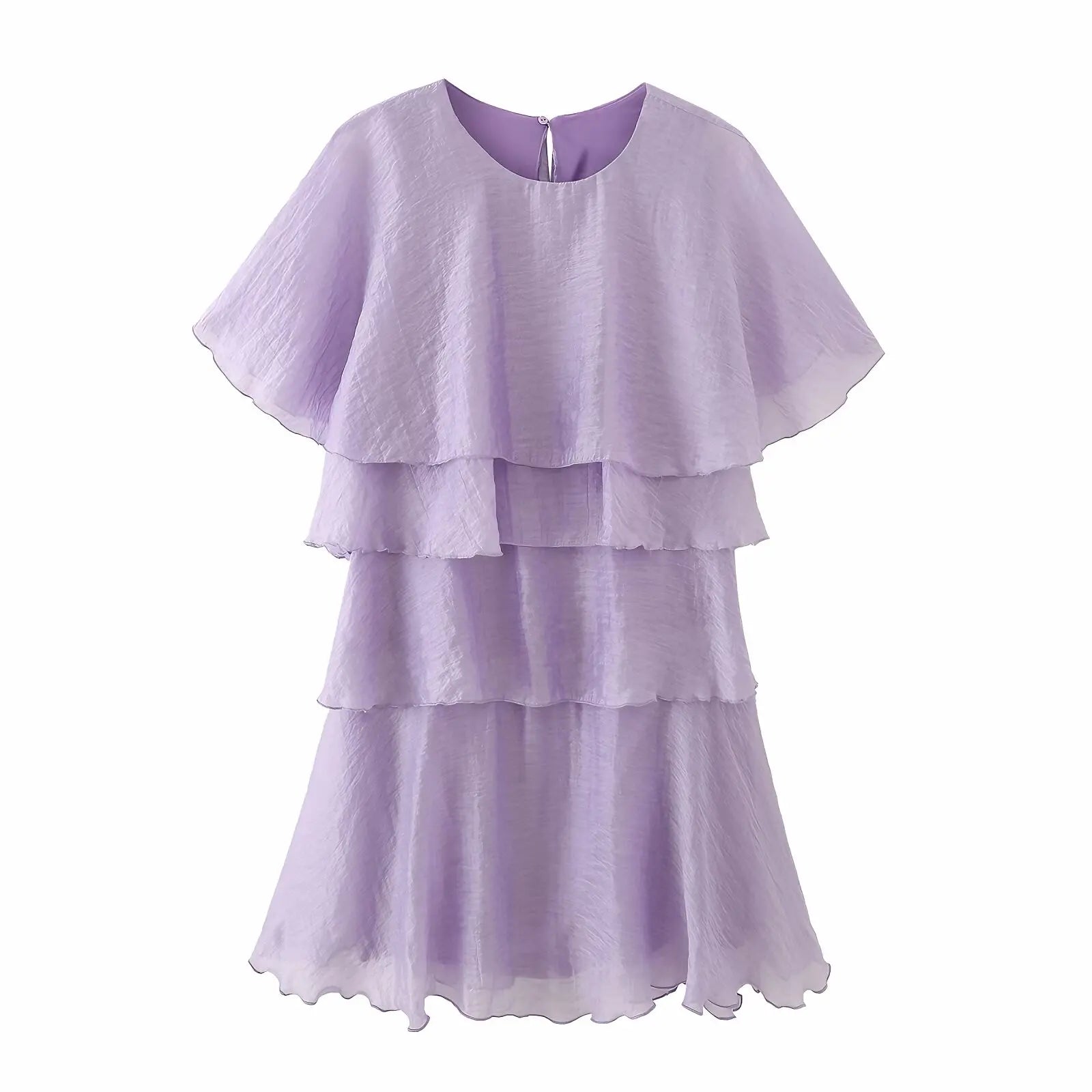 Light Purple Ruffle Mini Dresses