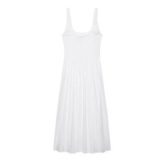 White Corset-Style Midi Dresses