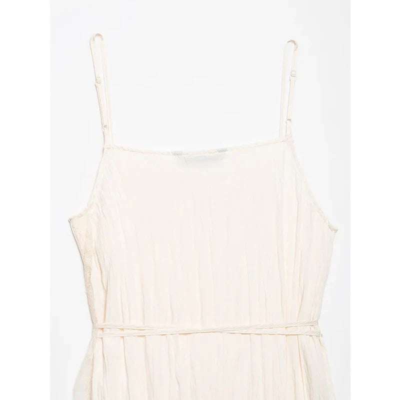 Romantic Crinkled Wrap Slip Dresses