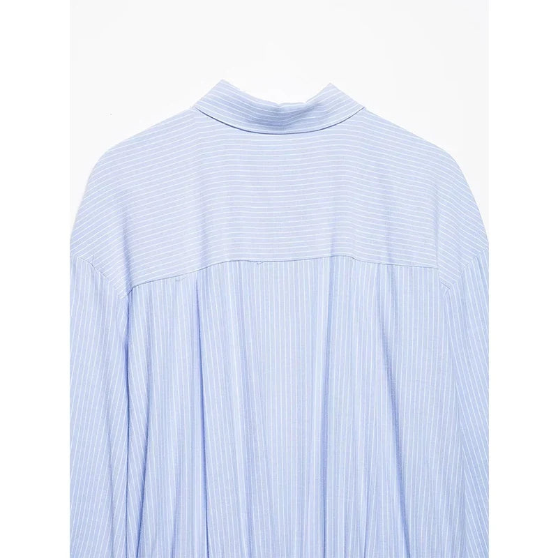 Long Sleeve Striped Shirt Dresses