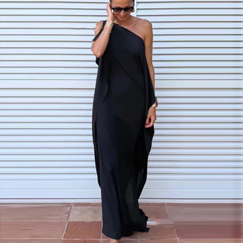 Off Shoulder Hollow Robe Dresses