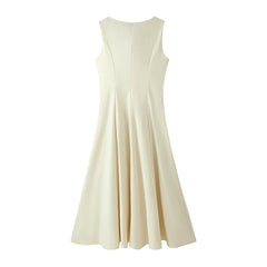 Elegant Sleeveless Big Swing Maxi Dresses
