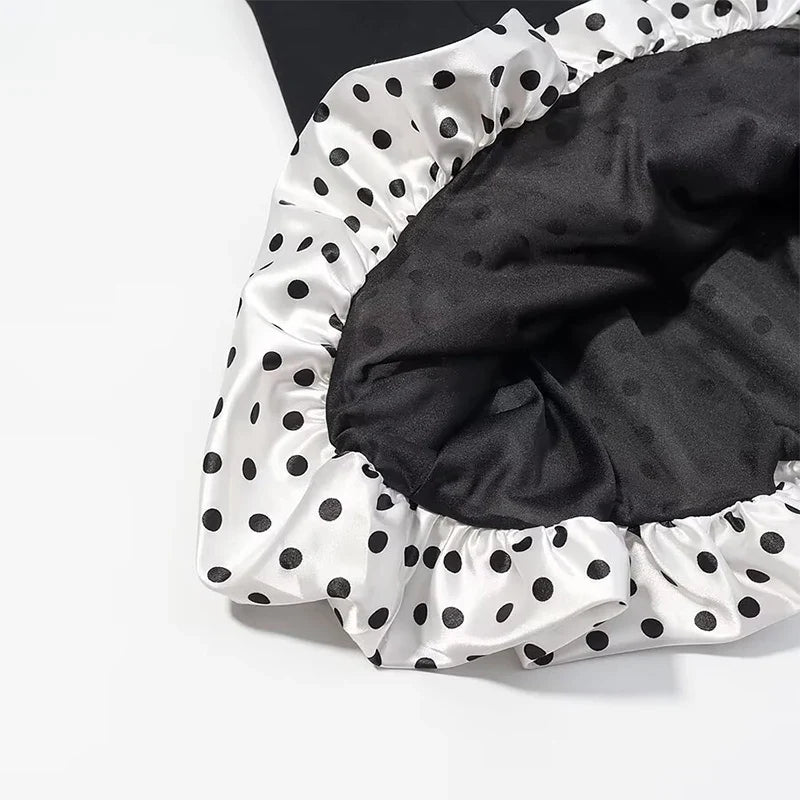 Polka Dot Patchwork Sling Mini Dresses
