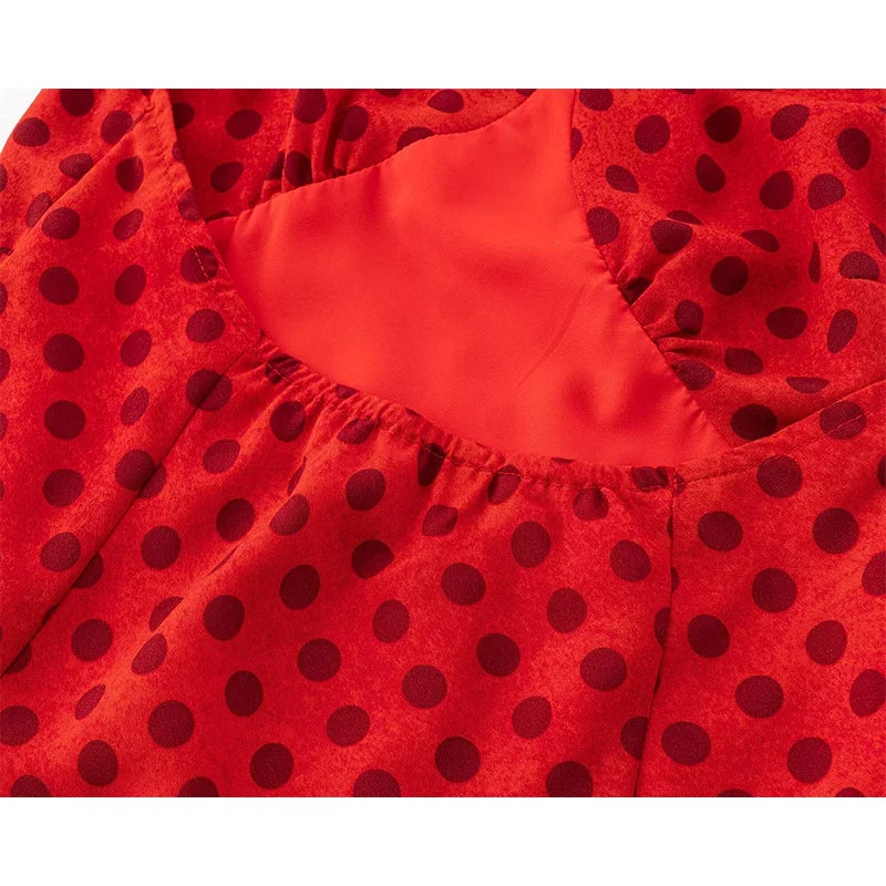 Sexy Backless Halter Polka Dot Dresses