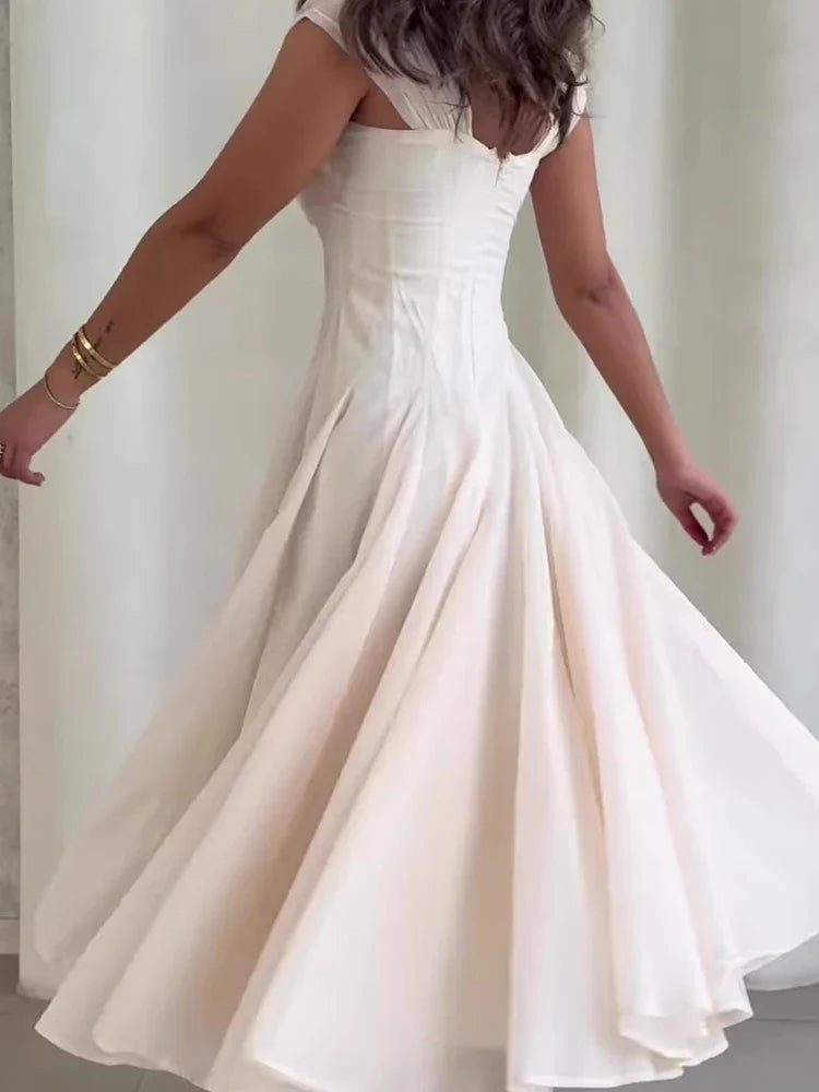 Mesh Hollow Out Pleated Evening Dresses