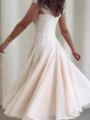 Mesh Hollow Out Pleated Evening Dresses