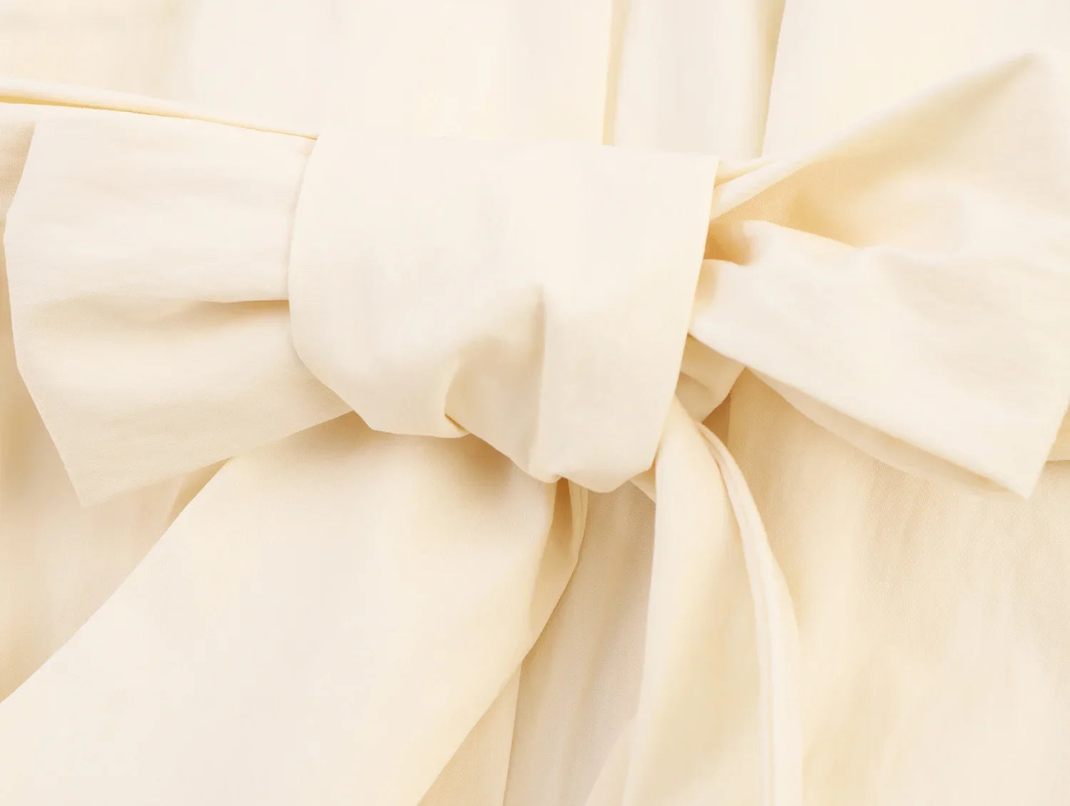 Ivory Puff-Sleeve Shirt Dresses