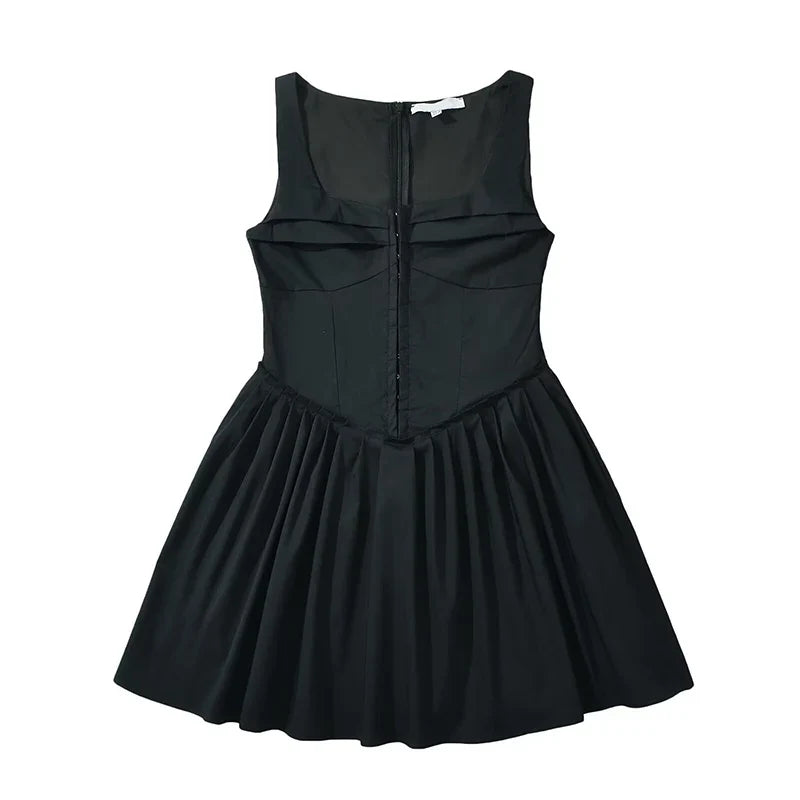 Summer Elegant Party Dresses Arrival Solid Hem Pleated A-line Birthday Dresses