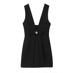 Sexy Backless Elegant Black Tank Mini Dresses