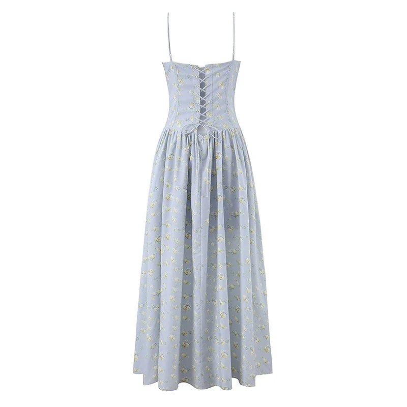 Floral Print Spaghetti Strap Maxi SunDresses