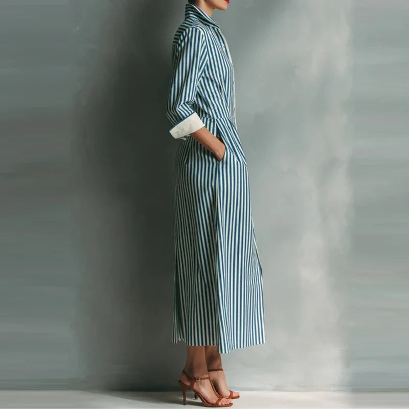 Elegant High Waisted Pocket Maxi Dresses