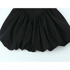 O Neck Sleeveless Balloon Effect Short Dresses