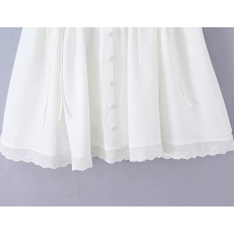 White Corset Style Mini Dresses