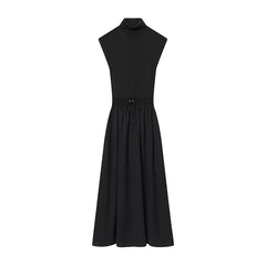 Patchwork Black Long Dresses