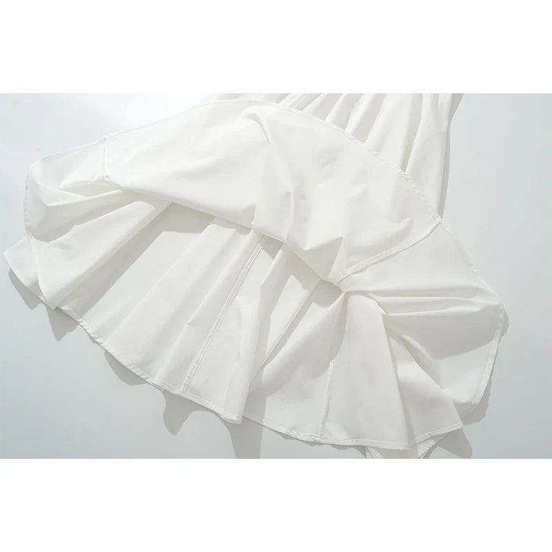 Sexy Backless Halter White Dresses