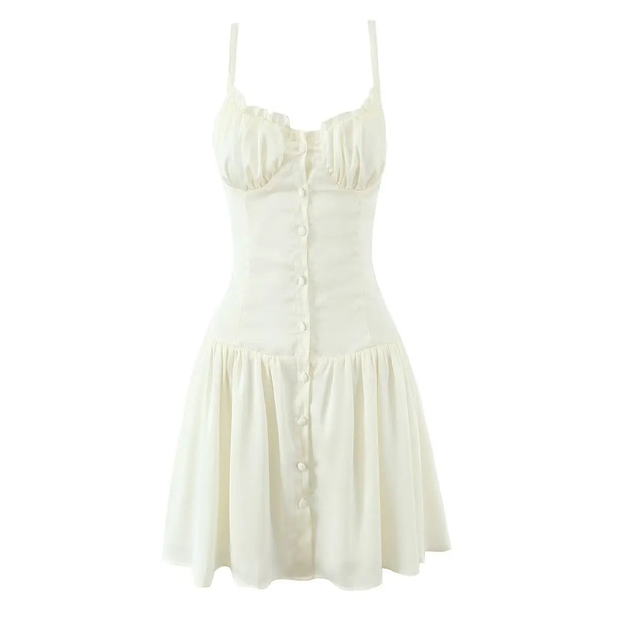 Sexy Girls Backless Bandage Sling Mini Summer Dresses Beige Black A-line Beach Vacation Dresses