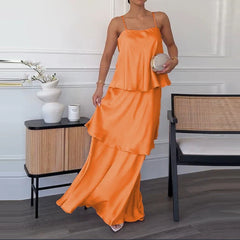 Casual Layered Pleated Holiday Dresses