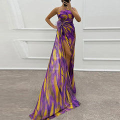 Elegant Off Shoulder High Waist Evening Dresses