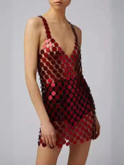 Sexy Backless Sequin Mini Dresses