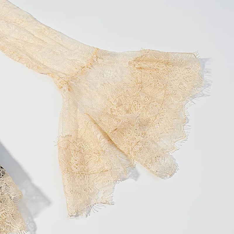 Lace Patchwork Mini Sexy Dresses