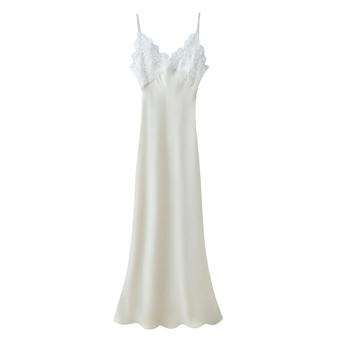 V Neck Satin Sling Long Dresses