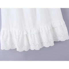 Tie Strap White Mini Dresses