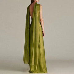 Temperament Off Shoulder Satin Evening Dresses
