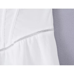 White Corset Strapless Midi Dresses