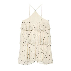 Polka Dot Halter Mini Dresses