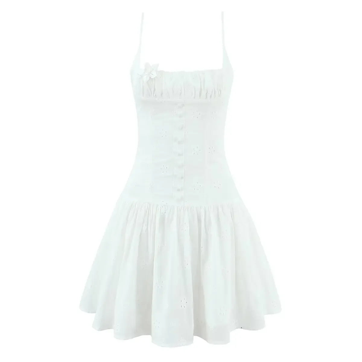 Sexy Sweet White Sling Party Mini Dresses