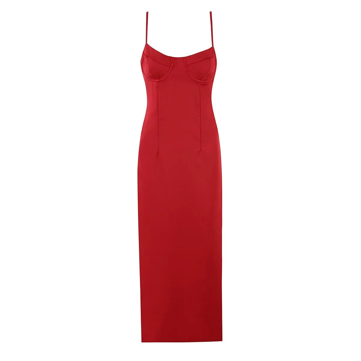 Elegant Satin Corset Bust Cami Dresses