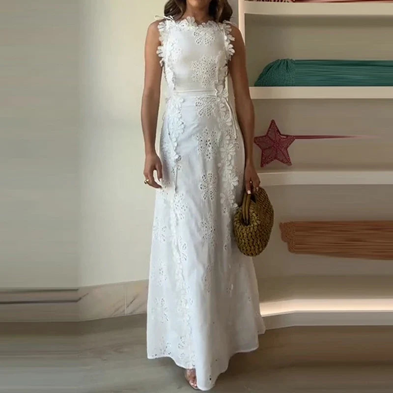 Summer Lace Jacquard Banquet Dresses