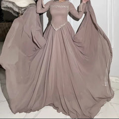 Middle Eastern Casual Long Sleeve Swing Dresses