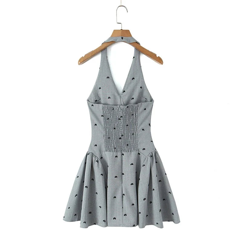 Sexy Sweet Elegant Girl Halter Mini Dresses