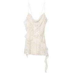 Sequin Ruffle Sling Mini Dresses