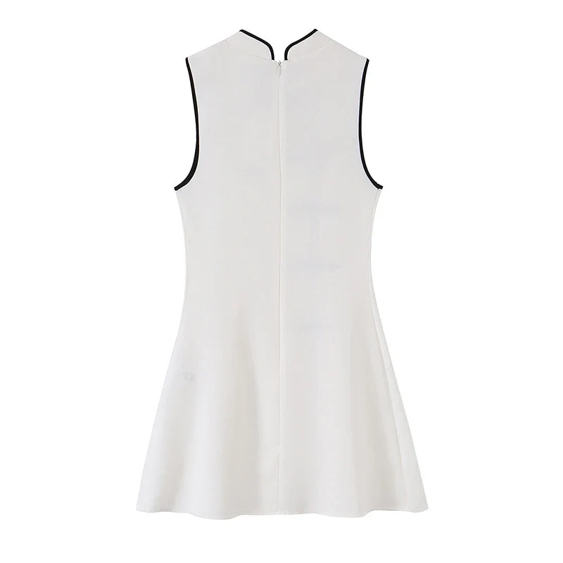 Summer Chinese Qipao Style Mini Dresses