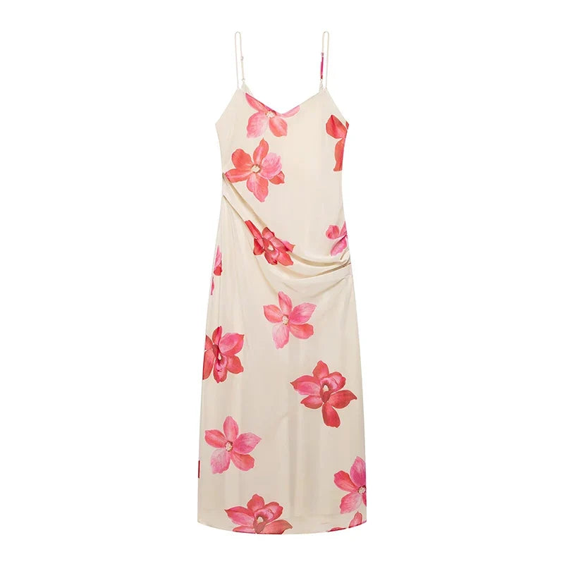 Summer Floral Print Long Dresses